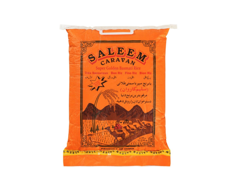Salam Caravan Super Golden Basmati Rice - 10LB. 10LB X 4 Pack Per Case. Product of India.