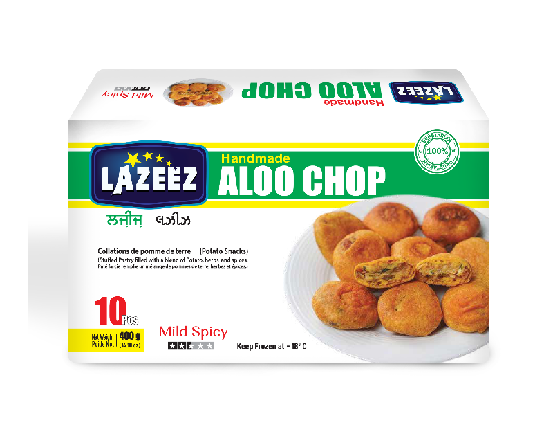 Lazeez Aloo Chop 400g (10 Pcs). 400g x 20 Pack Per Case. Save $10