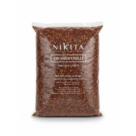 NIKITA Crushed Chillies 40 LB.  4 Pack x 10 LB  Per Case. Save $20
