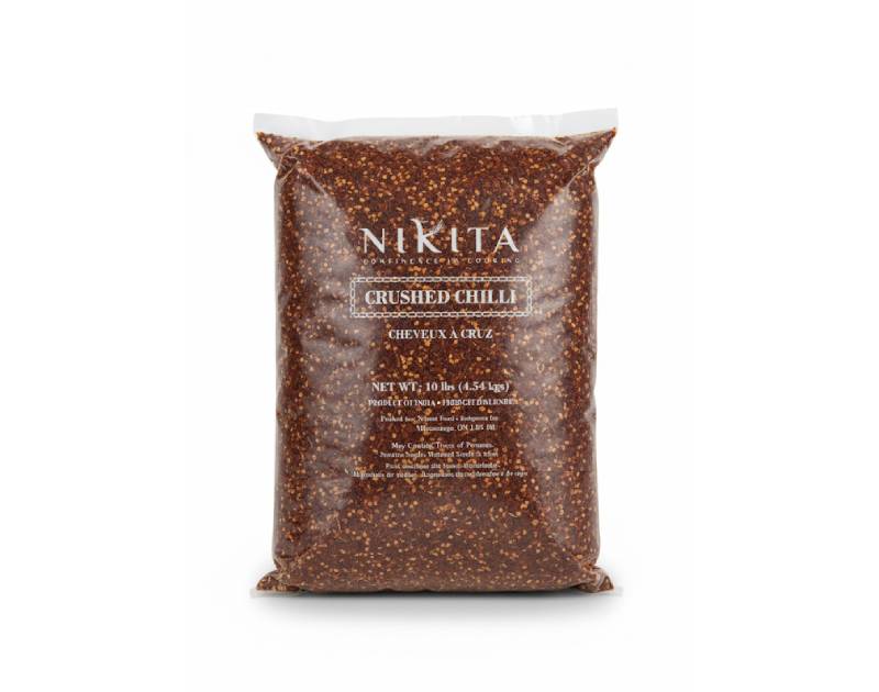 NIKITA Crushed Chillies 40 LB.  4 Pack x 10 LB  Per Case. Save $20