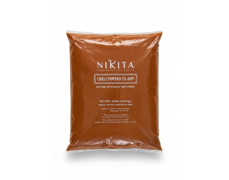 NIKITA Chilli Powder HOT 40 LB. 4 Pack x 10 LB  Per Case. Save $18