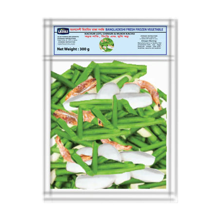 Lazeez Kachur Loti, Chingri, Mukhii 300g. 300g X 24 Pack Per Case.  Factory Price, Save $24