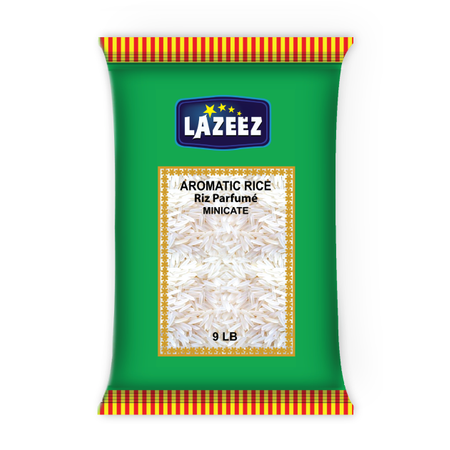 Lazeez Minicate Rice 9LB. Factory Price, Save $4