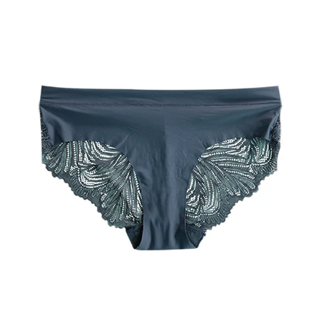 Ladies Microfiber Premium Lace Back Brazilian Briefs Panty