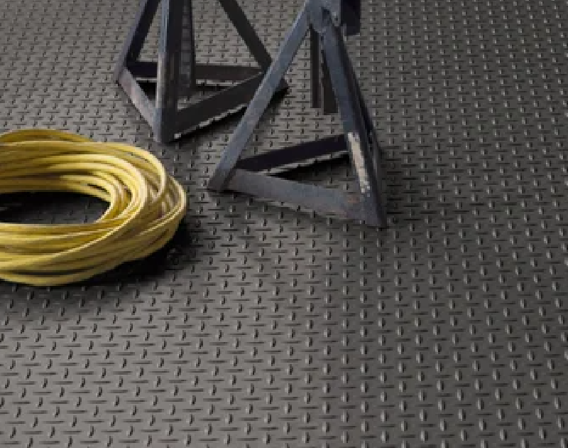 G-Floor Diamond Tread Roll Out Flooring in Slate Grey