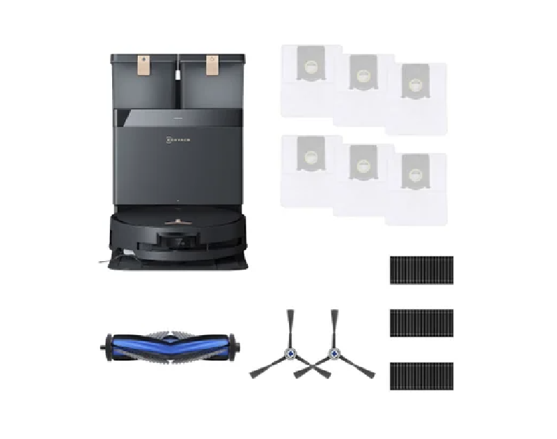 Online Only Ecovacs X8 PRO OMNI CARE Robot Vacuum and Instant Self-Washing Roller Mop Bundle