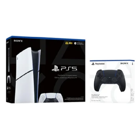 PlayStation 5 Slim Digital Console Bundle with Midnight Black DualSense Wireless Controller 1TB