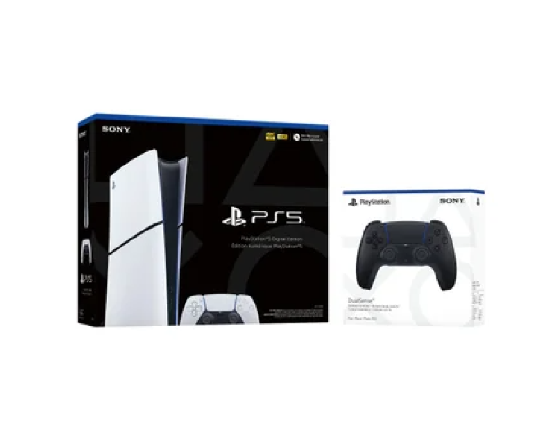 PlayStation 5 Slim Digital Console Bundle with Midnight Black DualSense Wireless Controller 1TB