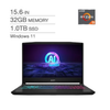 MSI Katana 15.6 in. Gaming Laptop, AMD Ryzen 9 8945HS, 32GB RAM, 1TB SSD, 8GB NVIDIA GeForce RTX 4060