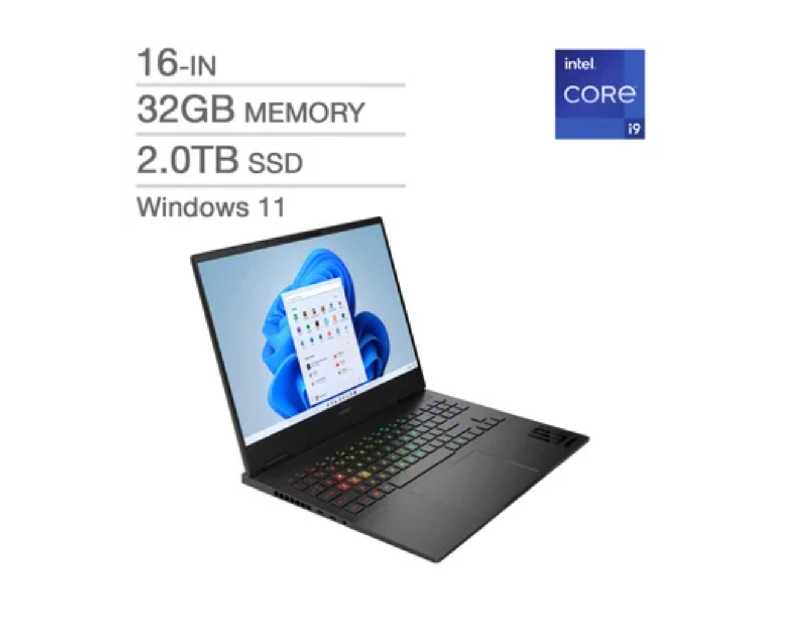 HP OMEN Transcend 16-in OLED Gaming Laptop, Intel Core i9-14900HX - 32GB RAM, 2TB SSD, 8GB NVIDIA GeForce RTX 4070