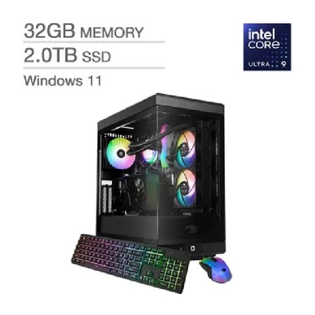 iBUYPOWER Y40 Gaming Desktop, Intel Core Ultra 9 285 – 32GB RAM, 2 TB SSD, 16 GB NVIDIA GeForce RTX 5080