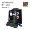 iBUYPOWER Y40 Gaming Desktop, AMD Ryzen 7 9800X3D - 32GB RAM, 2TB SSD, 16 GB AMD Radeon RX 7800 XT