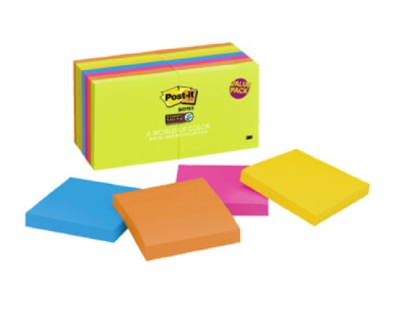 3M Post-it Super Sticky Rio de Janeiro Collection, 14-pack