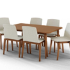 Hatil Sheffield-217 and Fullham-217 (6 Chair and 1 Table) Dining Set of Solid Top