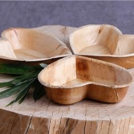 Deep Heart Shaped Eco-friendly Disposable Areca Leaf Bowl