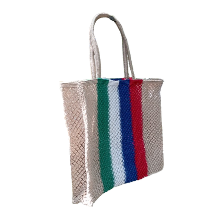 Stripe Macrame Bag