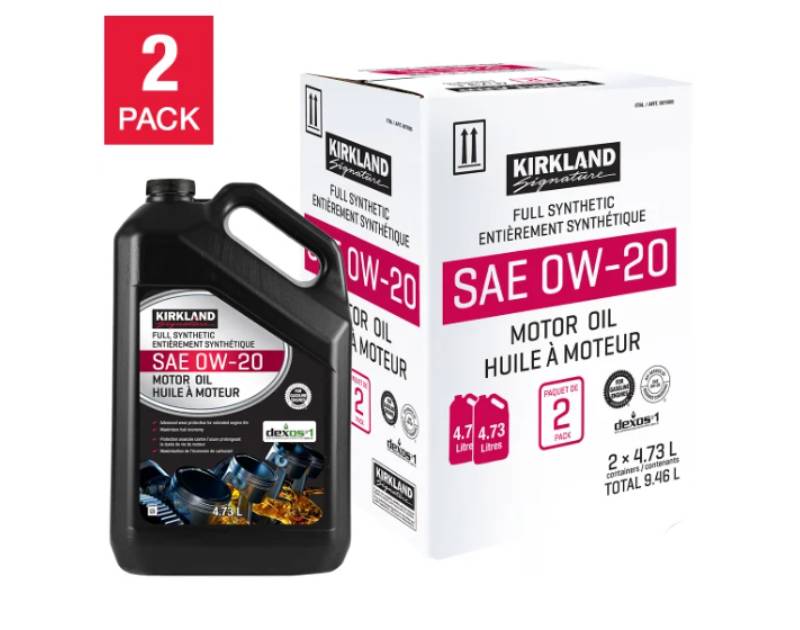 Kirkland Signature 0W20 Full Synthetic Motor Oil, 2-pack