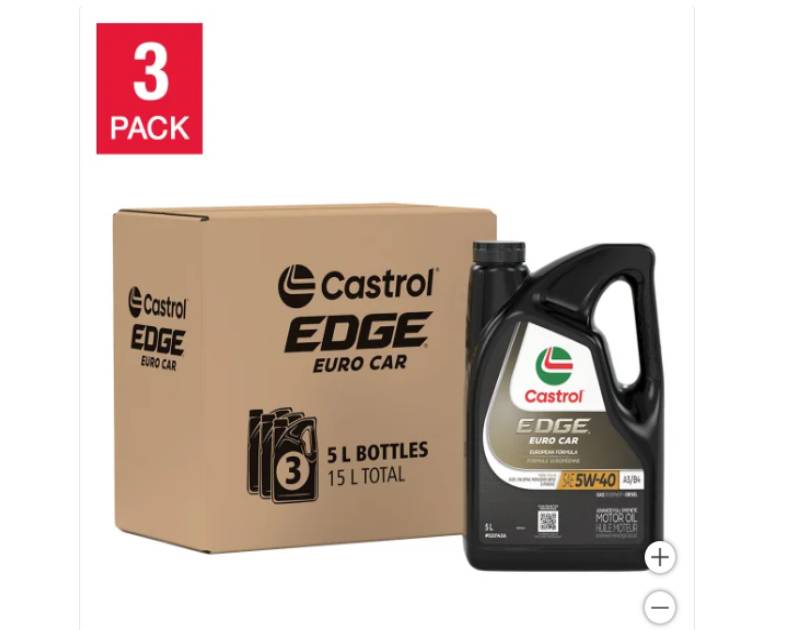 Castrol Edge 5W20 Full Synthetic Engine Oil 3-pack, 5L Jug