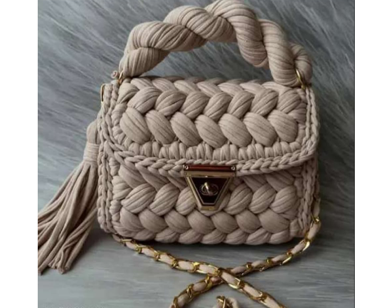 Designer Crochet Bag, Premium Crochet  Shoulder Bag, Unique Crochet Handbag