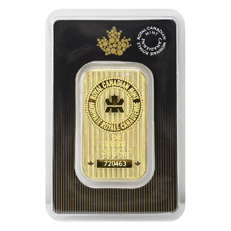 Gold 1 oz Royal Canadian Mint Bar .9999