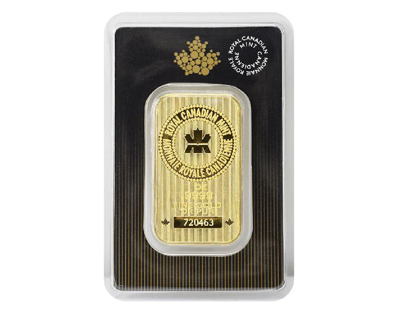 Gold 1 oz Royal Canadian Mint Bar .9999