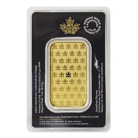 Gold 1 oz Royal Canadian Mint Bar .9999
