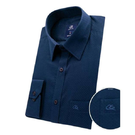 Jacquard formal shirt (Blue)