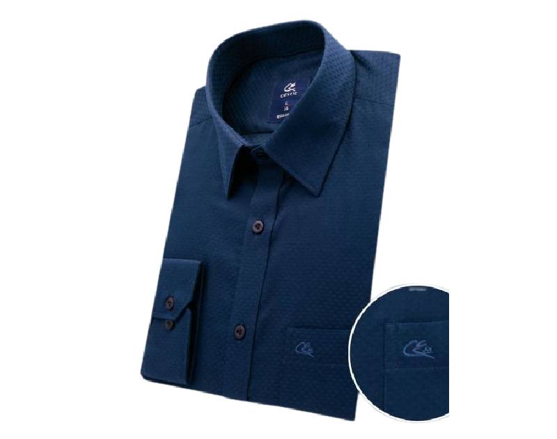 Jacquard formal shirt (Blue)