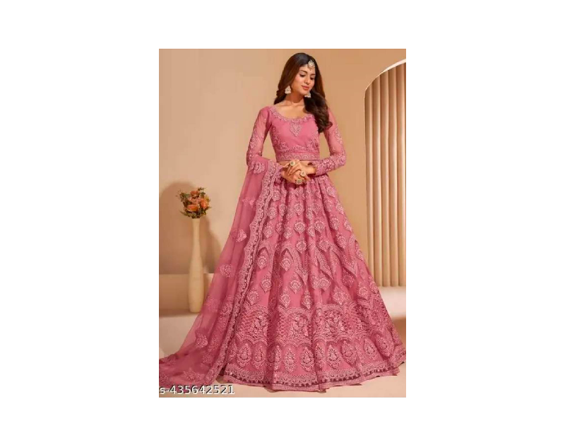 Designer Embroidered Ethnic Chain Work  Lehenga Choli With Dupatta for Girl's And Women's - Traditional Chain Work Lehenga For Girl's And Women's