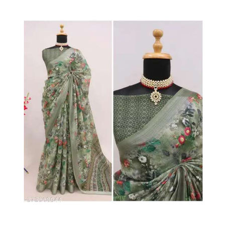 Cotton Lilan Silk Saree