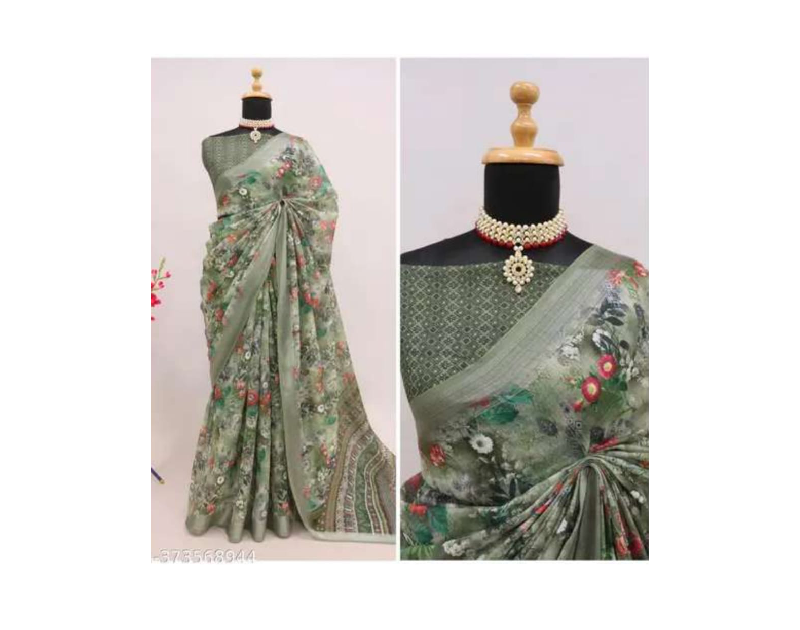 Cotton Lilan Silk Saree