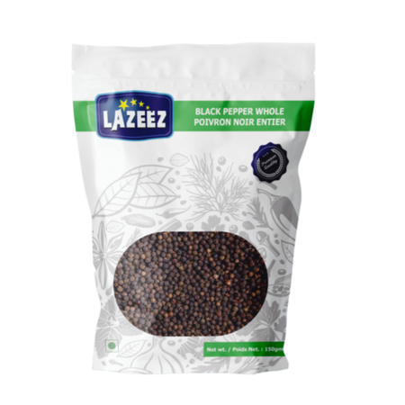 Lazeez Black Pepper Whole 150g
