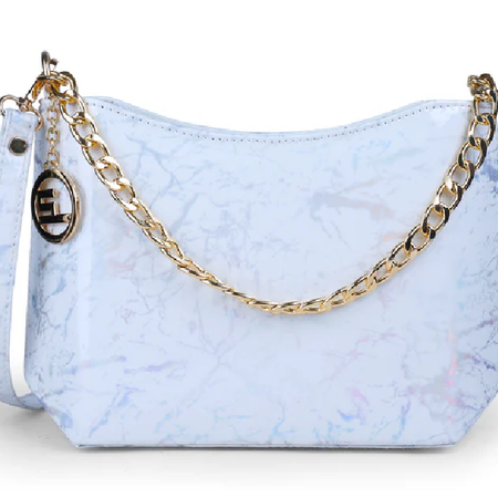 LADIES SMALL HAND BAG (Blue Marble)