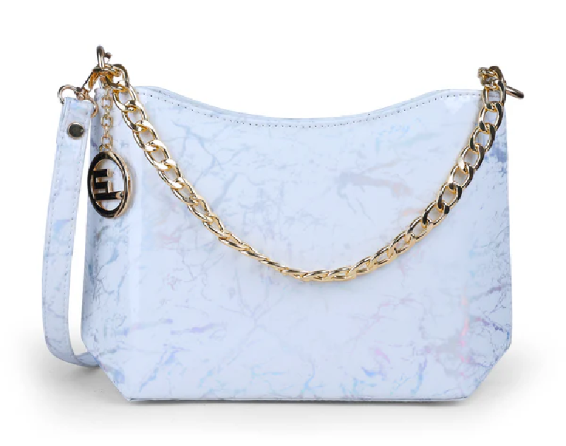 LADIES SMALL HAND BAG (Blue Marble)
