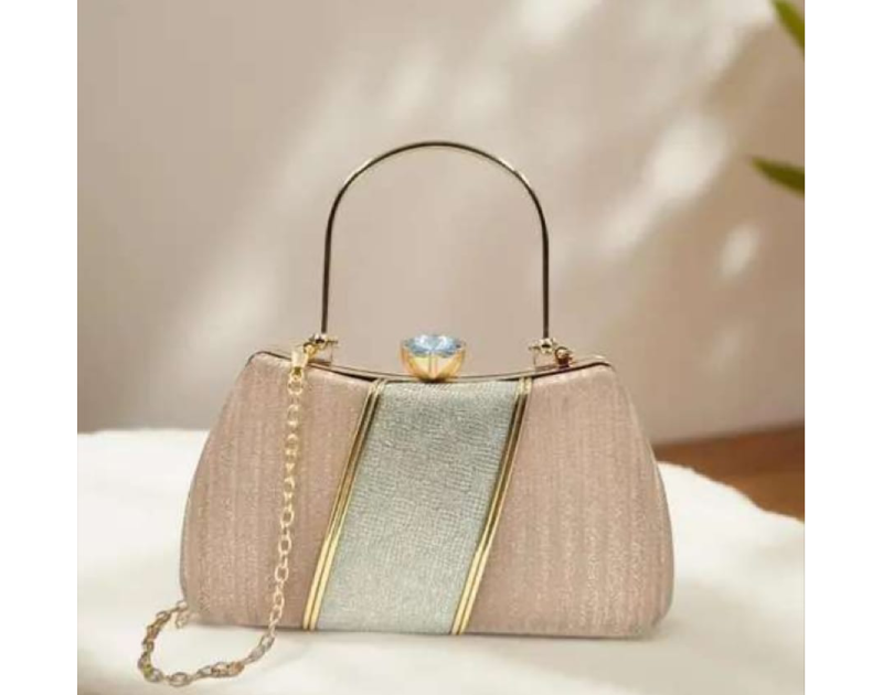 Latest stylist silver clutch for girl and  women - Party wear Clutch - Bridal Clutch