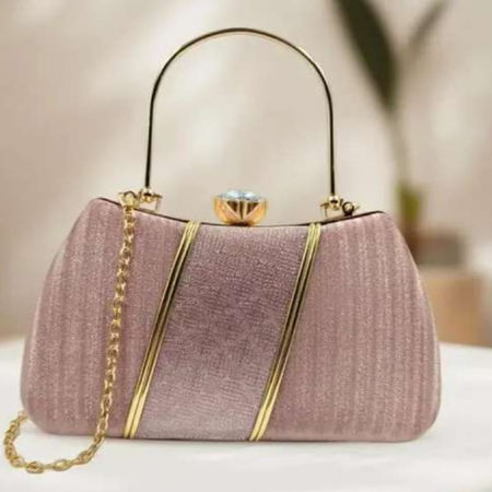 Latest stylist silver clutch for girl and  women - Party wear Clutch - Bridal Clutch