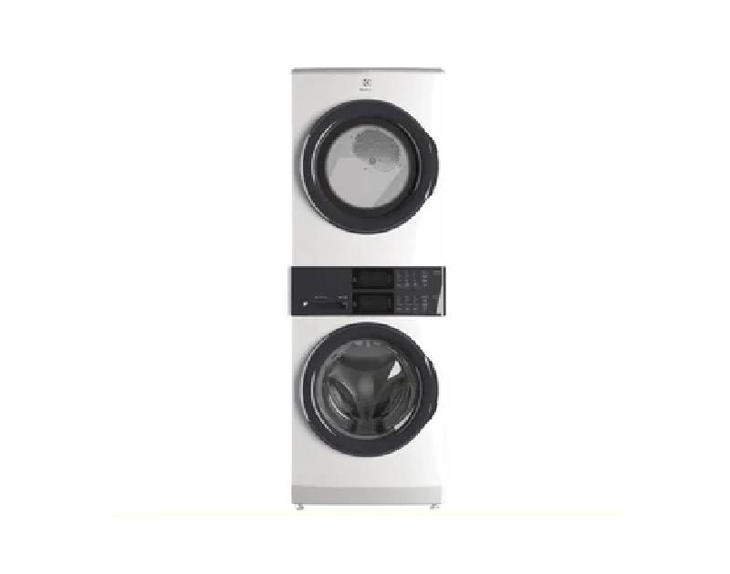 Electrolux 3 Series White Single Unit Front Load Laundry Tower with 5.1 cu. ft. Washer, 8.0 cu. ft. Electric Dryer