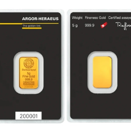 5 Gram Argor Heraeus Swiss Bar