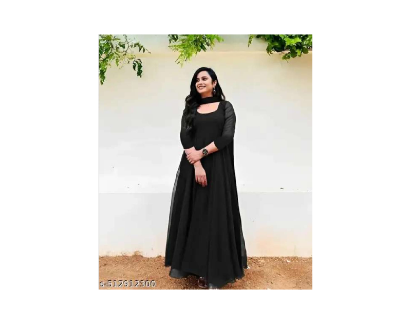 New Trendy Black Women Gown