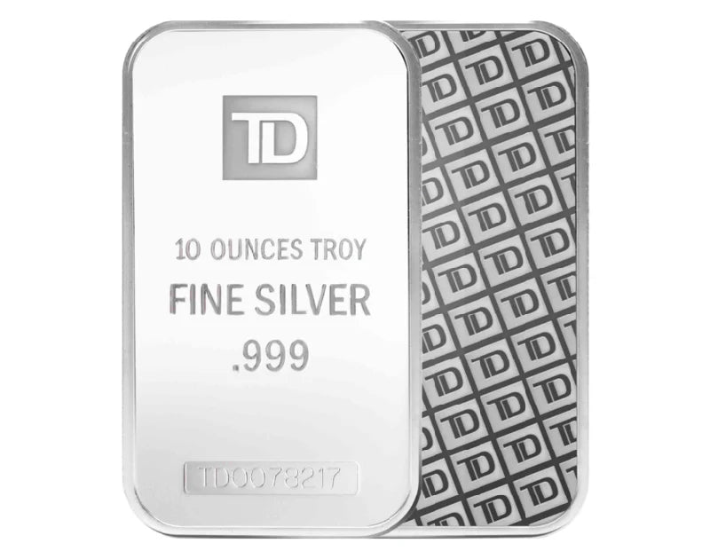 10 oz Silver TD Bank Bar