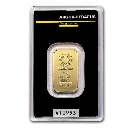 10 Gram Argor Heraeus Swiss Bar