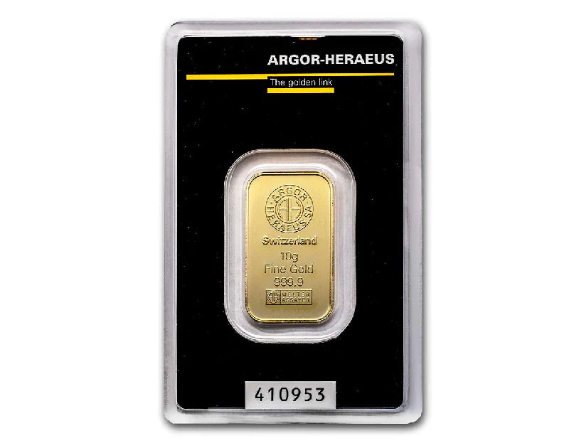 10 Gram Argor Heraeus Swiss Bar