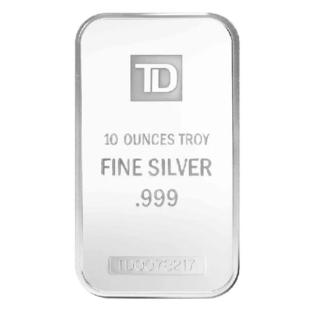 10 oz Silver TD Bank Bar