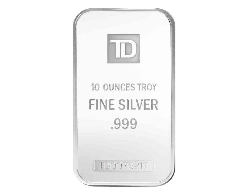 10 oz Silver TD Bank Bar