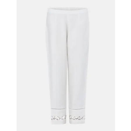 Off White Mixed Cotton Pant