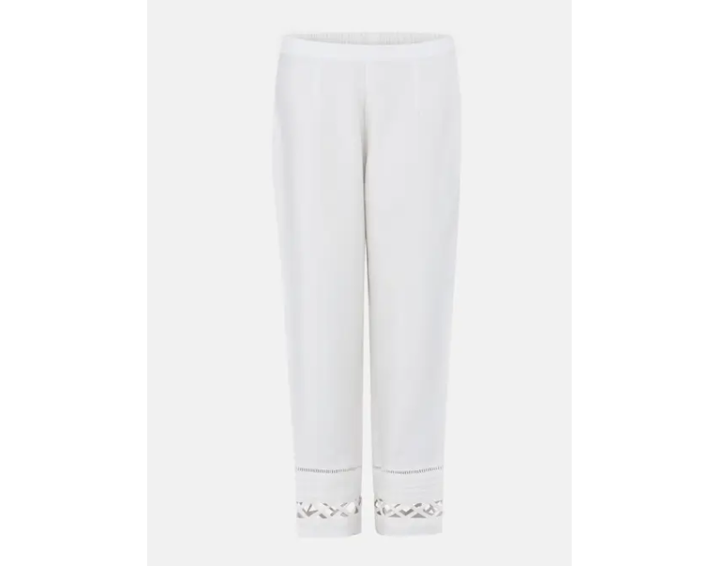 Off White Mixed Cotton Pant