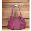 Trendy Grey PU Leather Hobo Bag