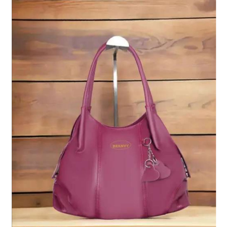 Trendy Grey PU Leather Hobo Bag