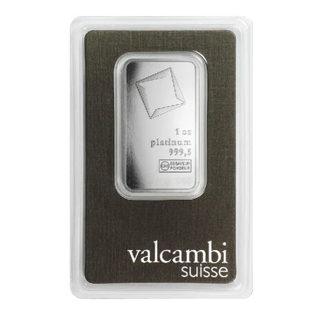 1 oz Platinum Valcambi Suisse Bar