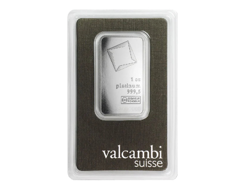 1 oz Platinum Valcambi Suisse Bar